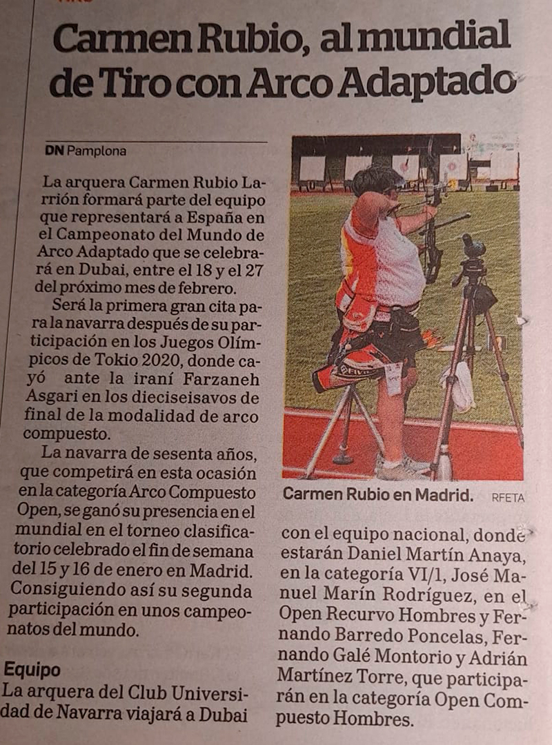 La clasificaci&oacute;n de Carmen Rubio en la prensa